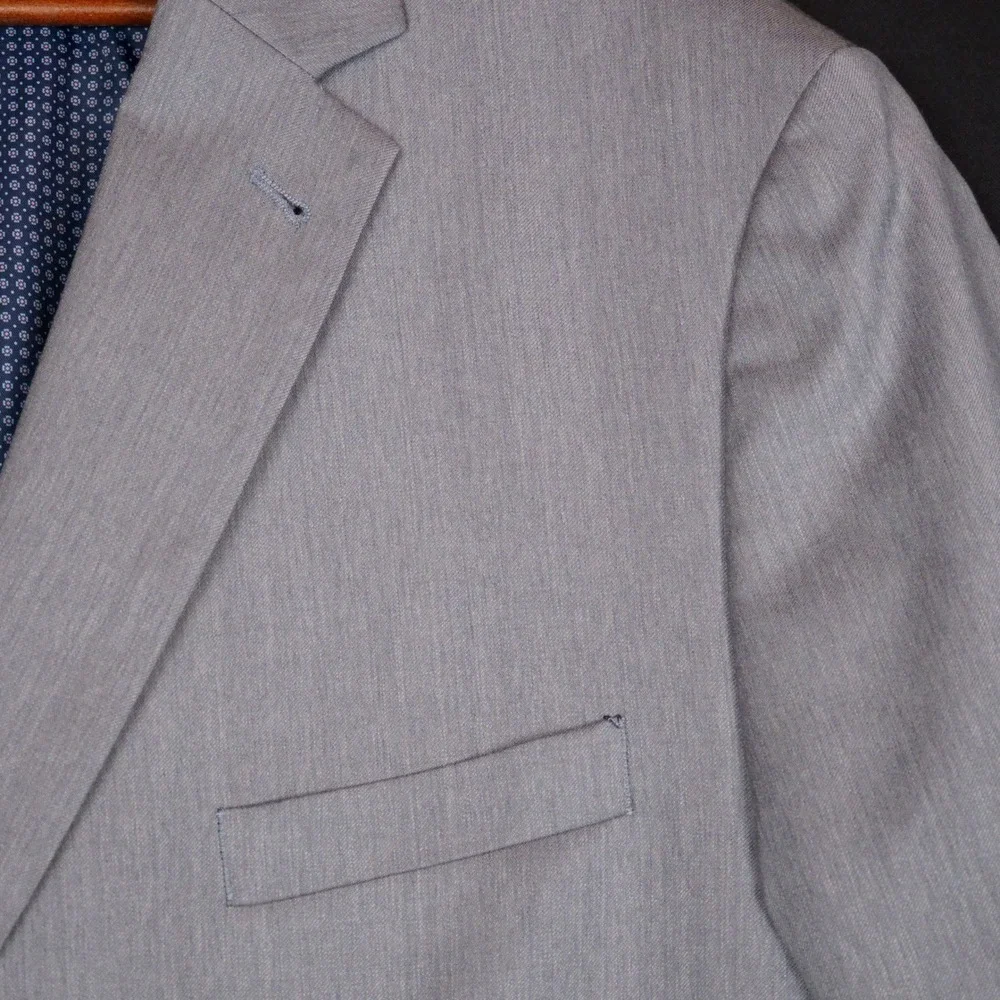 Paul Fredrick Blazer Mens 52L Grey Wool Professional Classic Fit
